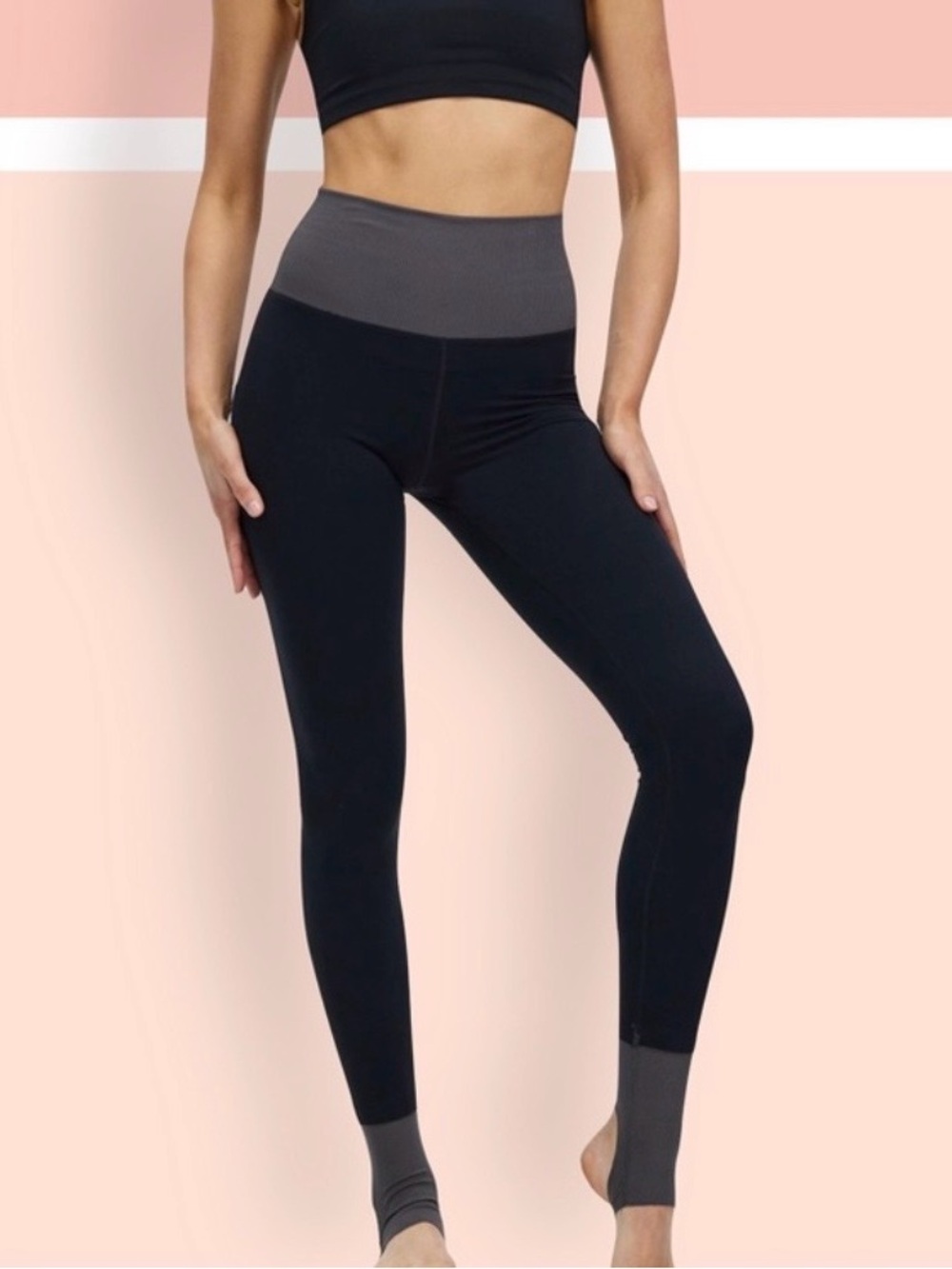 Nike Yoga Leggings with High-Waist Panel and Foot Strap